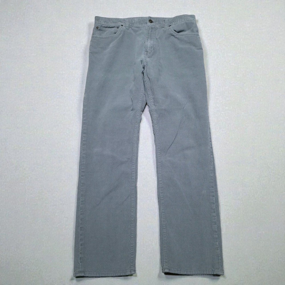 J.Crew Corduroy Chino Pants Mens 33 x 30 Gray Sutton Slim 5 Pocket Straight